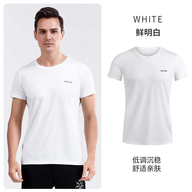 Caileikelai hombres camiseta casual verano fresco y cómodo peinado color sólido algodón hombres 2023 moda estilo coreano