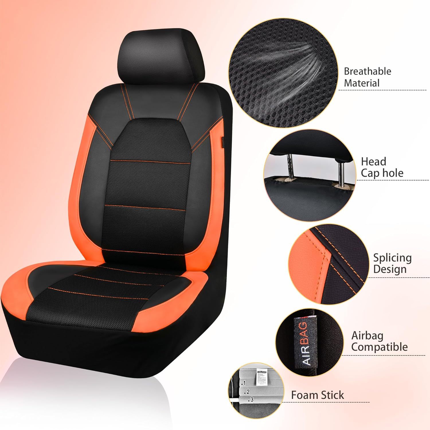 Cross-Border Pu Leather Universal Car Seat Cover Sandwich Leather Temu Amazon Meike Multi Factory Direct Sales