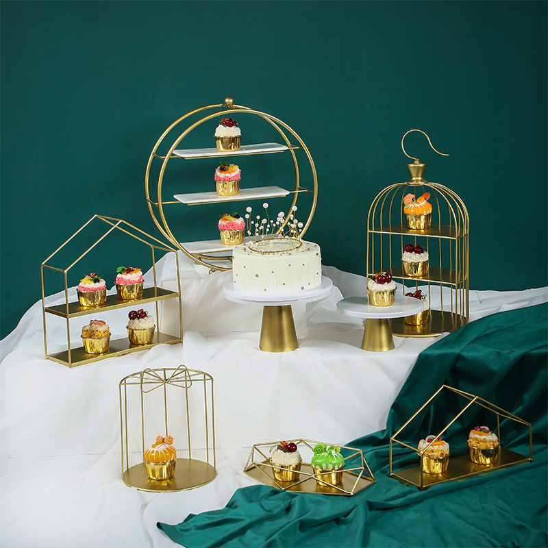 Postre Mesa decoración soporte de exhibición de boda postre comida fría té descanso pastel estante Mesa tarde té merienda soporte Mesa