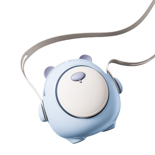 2024 Neck Strap USB Small Fan Fat Bear Lanyard Fan Mini Portable Bladeless Small Cartoon Manufacturer Wholesale