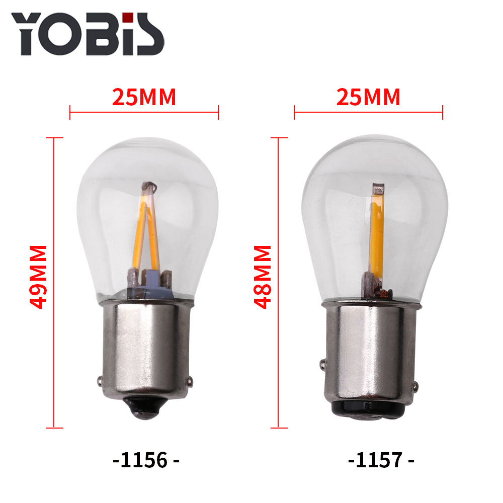 Luz modificada Youbisi LED filamento luz de freno BAY15D 1157 LED luz del coche señal de giro Luz de marcha atrás