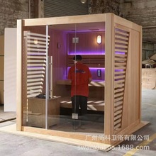 桑拿房家用发汗蒸汽房美容院商用火山石桑拿炉湿蒸加拿大铁杉浴箱