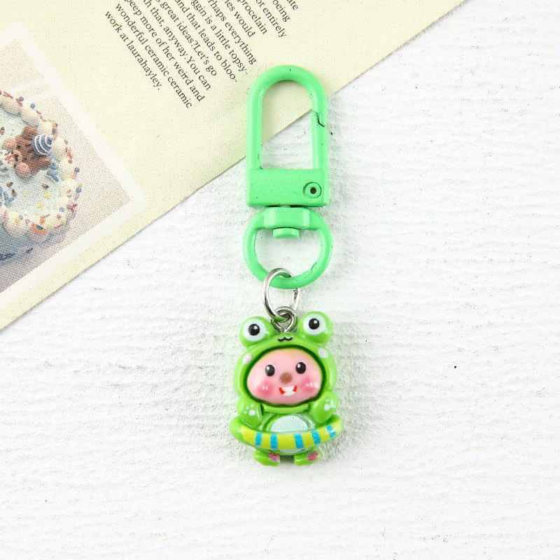 카툰 레진 키링/개구리 비버