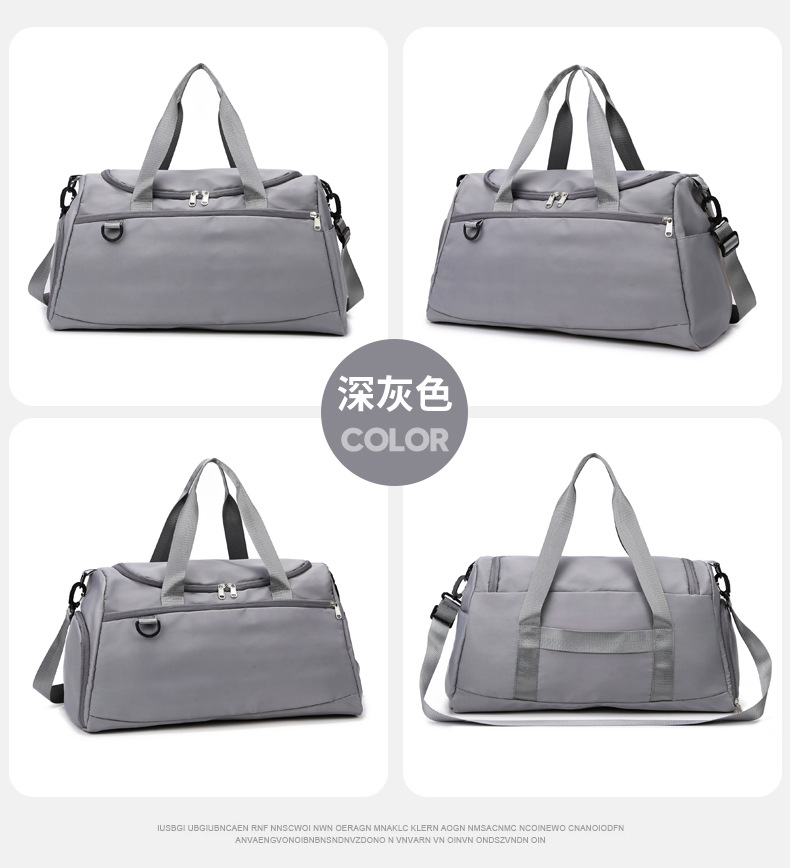 Bolsa de gimnasio con logotipo personalizado, bolsa de viaje de gran capacidad, separación de seco y húmedo, compartimento independiente para zapatos, bolsa de yoga deportiva con ruedas