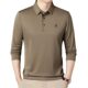 Middle-aged men's lapel T-shirt long sleeve loose breathable tooling solid color simple T-shirt dad Amazon men's wholesale