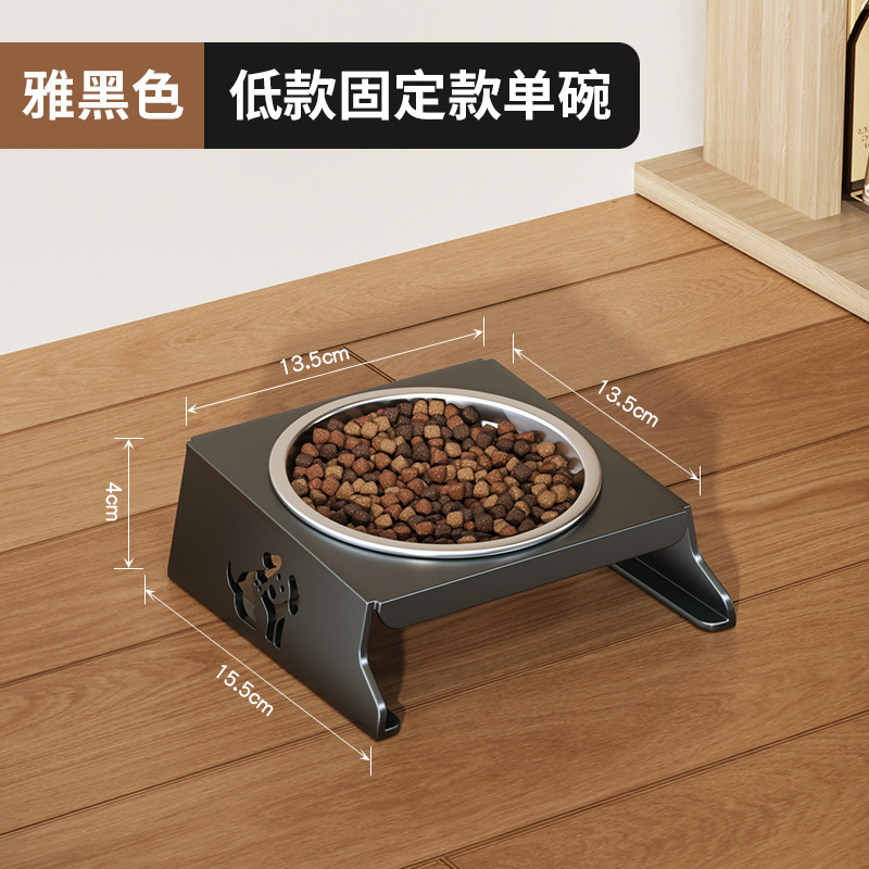 로우 스타일의 우아한 블랙 고정 싱글 그릇