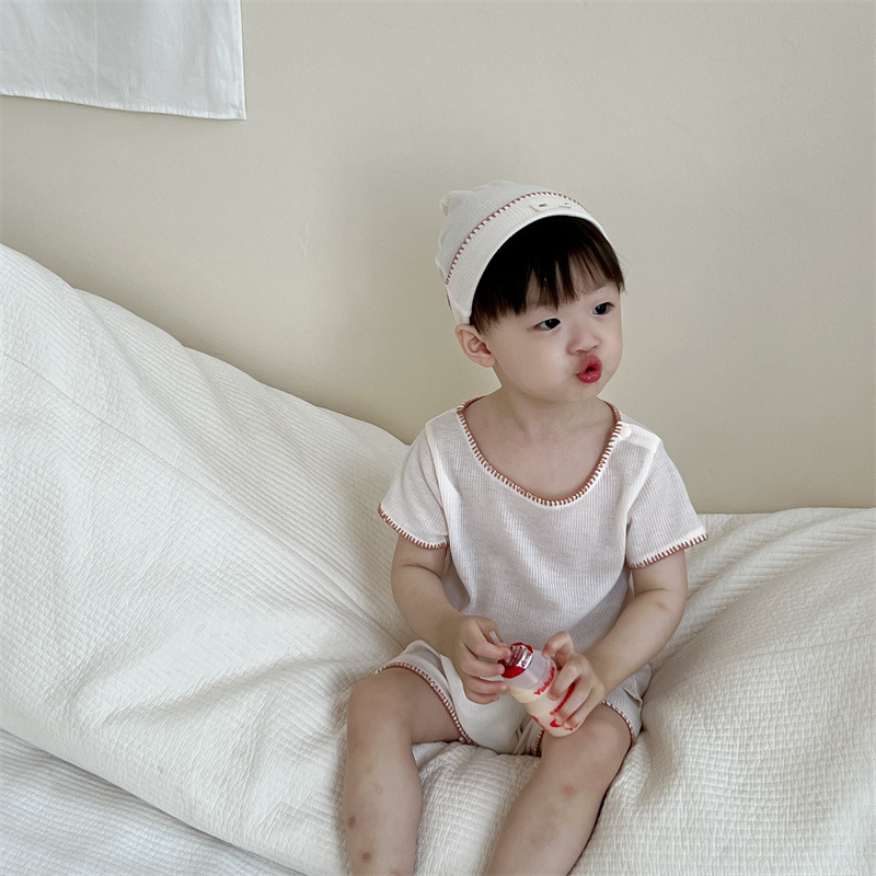 Niños, ropa de verano, bolsas de mangas cortas para bebés, ropa delgada para niños coreanos, camiseta para bebés
