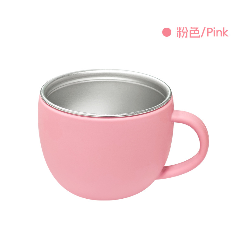 Taza de agua para bebés, taza de agua de silicona, productos creativos 304 acero inoxidable a prueba de caídas, cubiertos de silicona para niños, tazas de aprendizaje