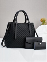 M 12855 Woven Pattern Large Capacity Tote Bag ��֯��ͨ�ڰ�