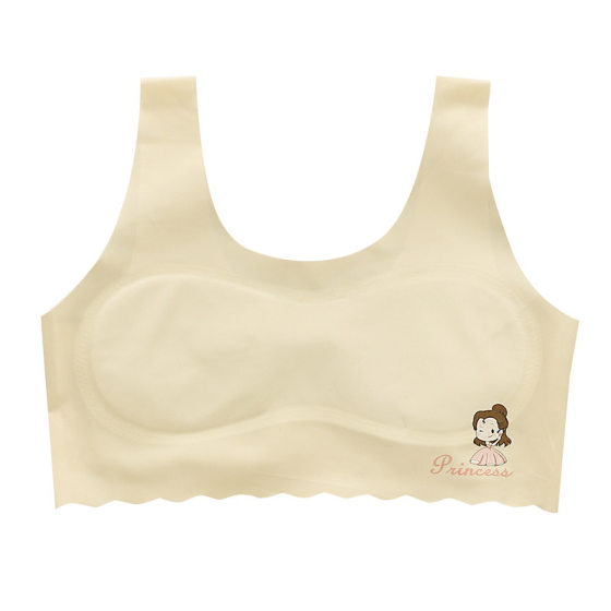 Developmental girls' underwear 9-16 years old girls' tube top ice silk seamless vest junior high school students breathable bra thin