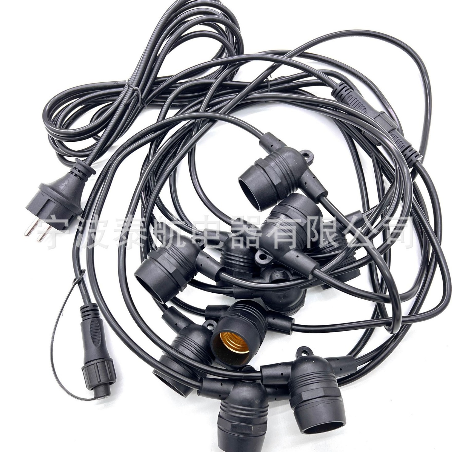 户外防水灯串线 E27E26养殖一体式防水灯串线 灯距随选 如10m10灯