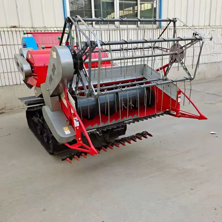 Малогабаритная рисоуборочная машина для горных и холмистых террас, автоматическая ручная уборочная машина для риса и пшеницы Юньнань