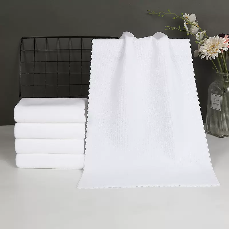 一次性白毛巾批发宾馆洗浴汗蒸足疗理发店不掉毛吸水酒店白色加厚