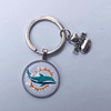 NFL American Rugby Team Steel Man Team Keychain I love Football football team key