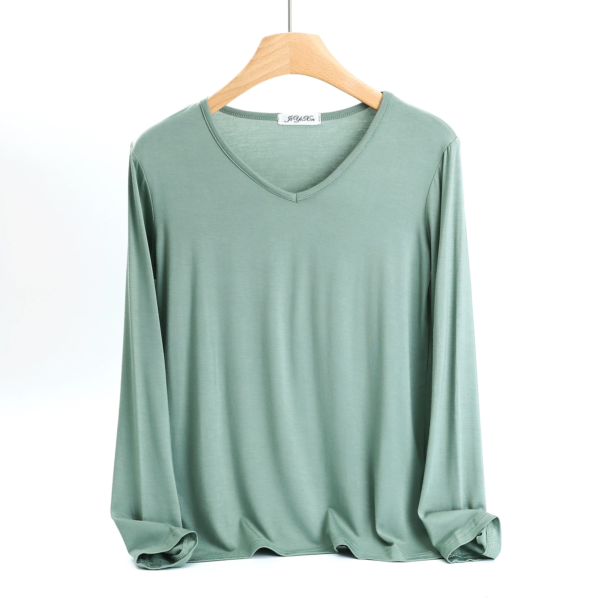 锦怡绚 Knitted base long-sleeve, slim fit, V-neckline