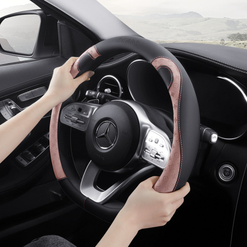 Car steering wheel cover universal four seasons tech fabric steering wheel cover cartoon anti-slip Amazon cross-border