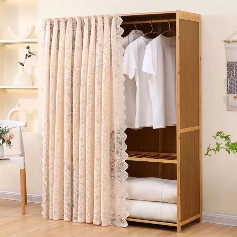 French Vintage Lace Curtain with Perforated Design for Bay Window, Beadwork, Magic Tape, No-Blocking, Pastoral Style, Door Curtain, Partition