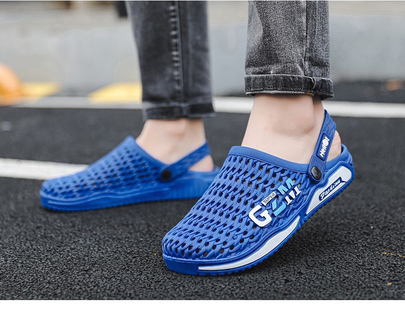 Men's Thick Soled Breathable Sports Clogs With Comfortable Cushion_voghion.com