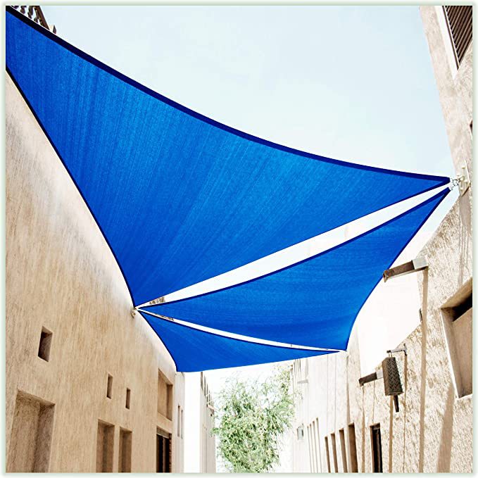 Sunshade Sail Triangular Four-Corner Courtyard Sunshade Net Balcony Outdoor Canopy Anti-Ultraviolet Shade Sunshade Sun Protection Courtyard