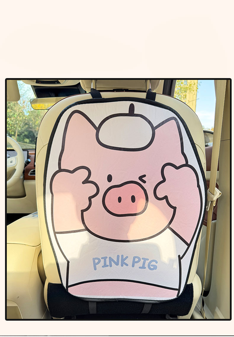 Cute Cartoon Seat Back Anti-Kick Pad for Women, Car Seat Rear Anti-Dirt Pad, Children's Dirt-Resistant and Wear-Resistant Cute Single Piece
