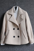 2025新款小个子潮流毛呢外套短款女修身春秋潮妈呢子大衣工厂跨境