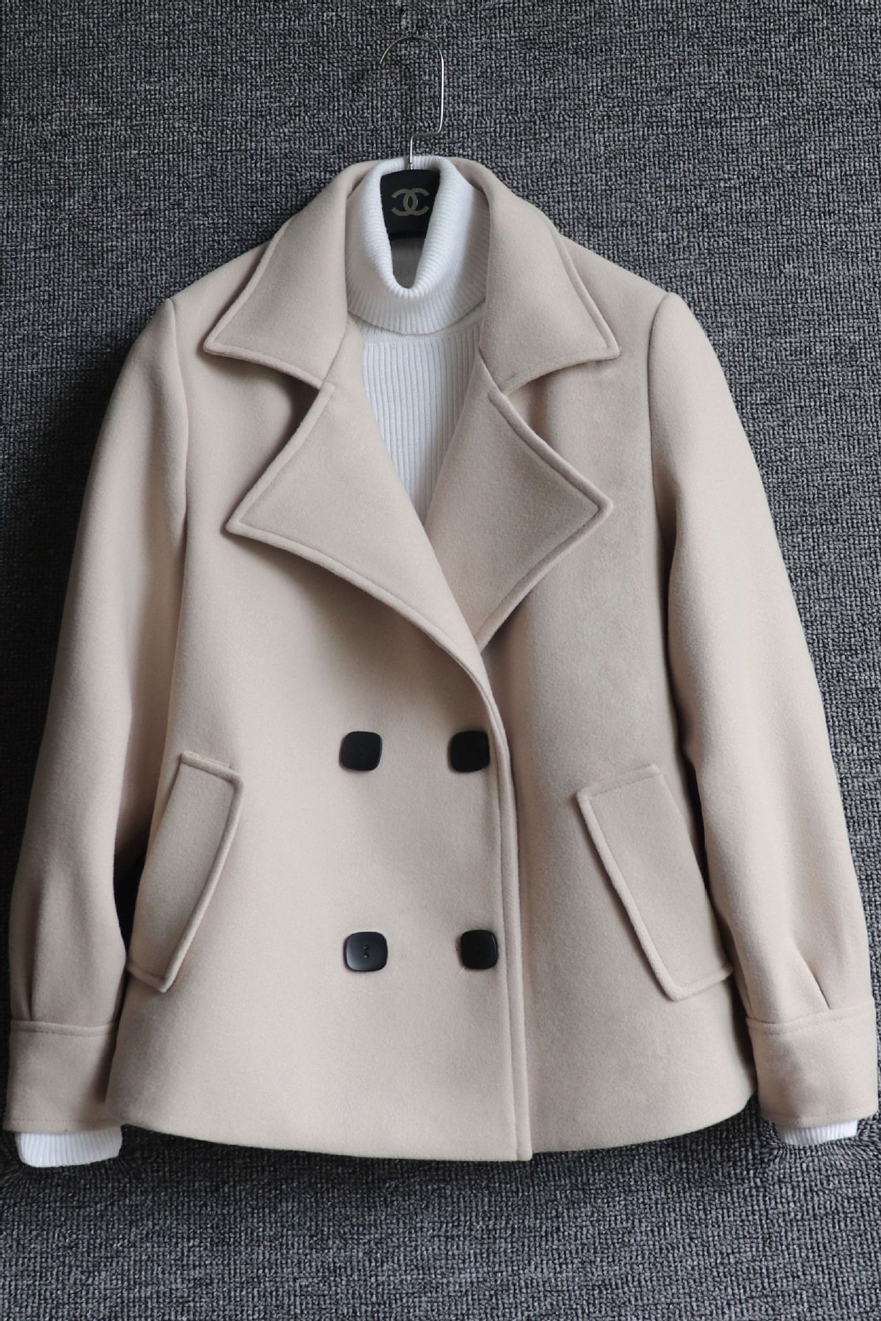 2025新款小个子潮流毛呢外套短款女修身春秋潮妈呢子大衣工厂跨境