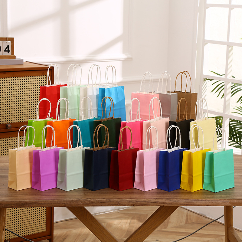 牛皮纸袋购物餐饮烘焙打包袋礼品手提包装袋子可批发定制环保定制