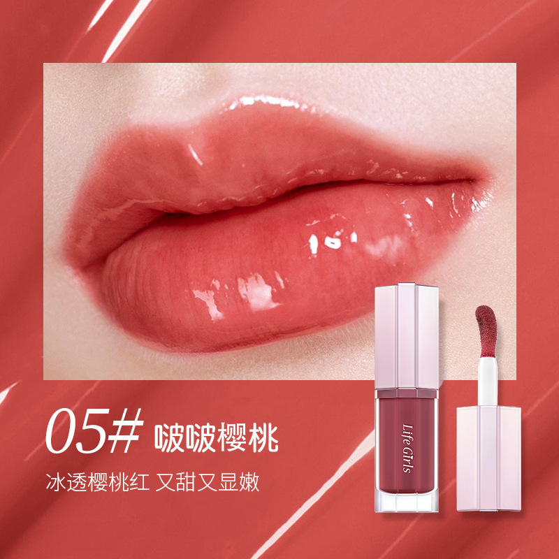 Life Girls jugo, miel labial, agua de espejo, impermeable, esmalte labial, maquillaje transfronterizo. image 11