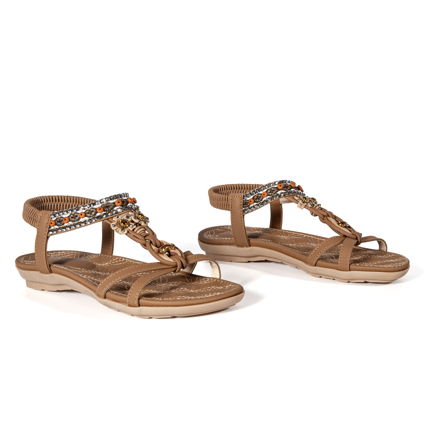 Bohemian Women's Beach Sandals, Comfortable Summer Footwear_voghion.com