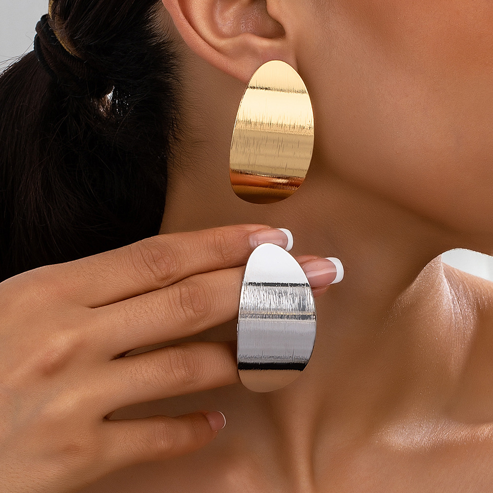trend geometric square small design fashionable earrings