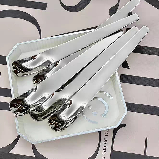 304 Stainless Steel Cake Spoon, Flat-Head Dumpling Filling Spoon, Ice Cream Spoon, Dessert Yogurt Spoon 304 Stainless Steel Cake Spoon, Flat-Head Dumpling Filling Spoon, Ice Cream Spoon, Dessert Yogurt Spoon