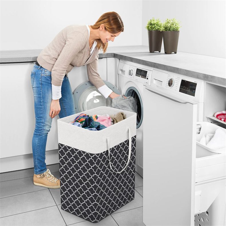 Casual Solid Color Cloth Laundry Basket display picture 2