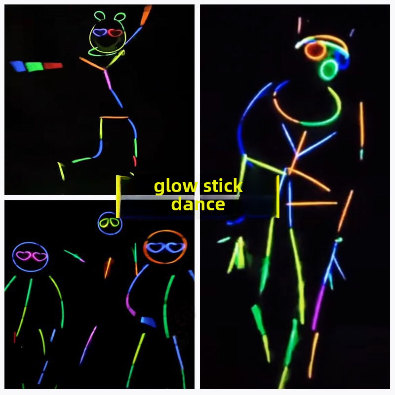 Colorful fluorescent stick fluorescent dance luminous toy cheer props dancing stick figure fluorescent accessories glasses