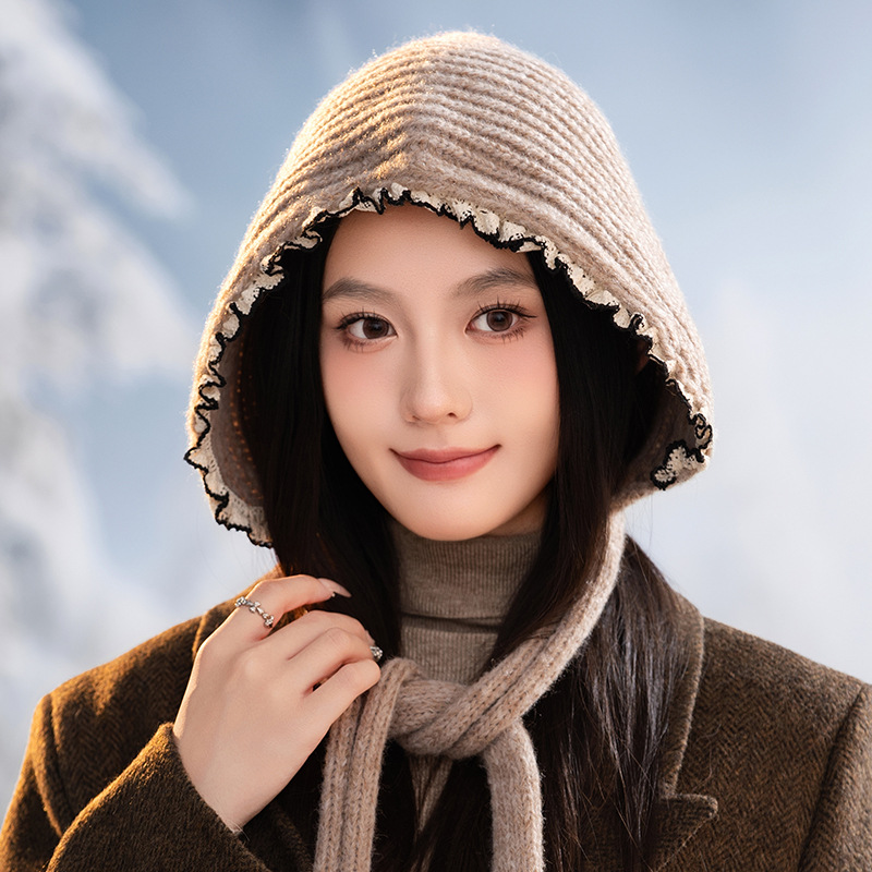 Versione coreana versatile in pizzo lavorato a maglia, grande circonferenza, antivento, caldo, annodabile, morbido, autunno inverno, spesso_voghion.com