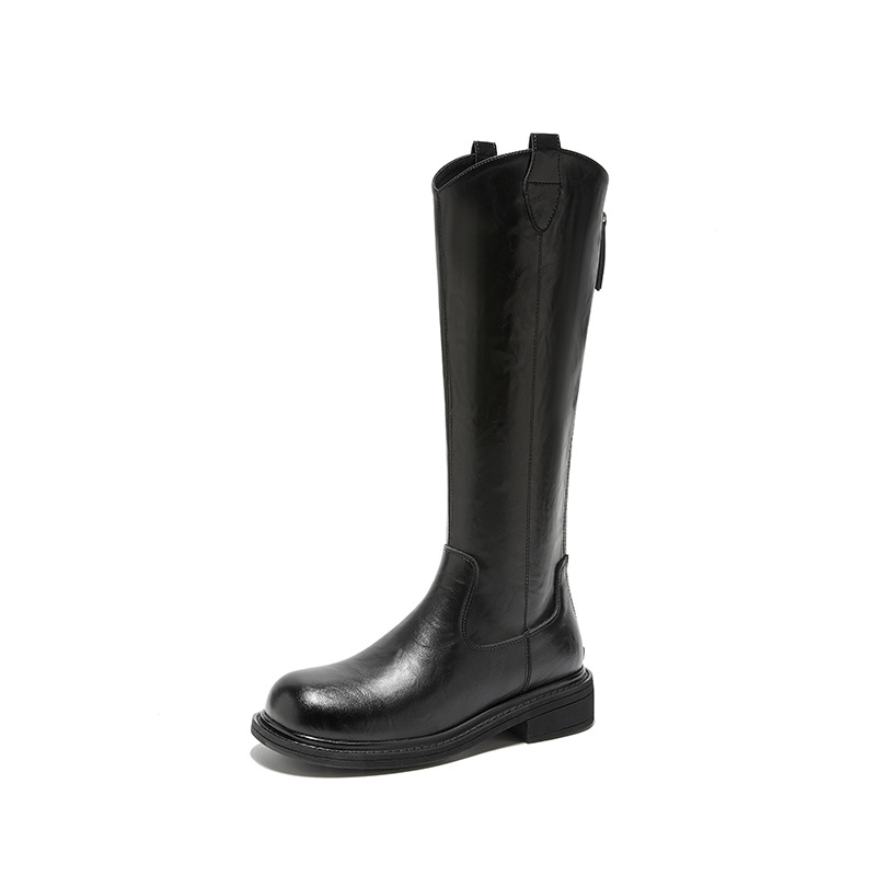 Augusto Lion Boots para mujeres 2024 nuevo otoño invierno pequeño graso mm botas de piernas gruesas botas de caballero Merrard