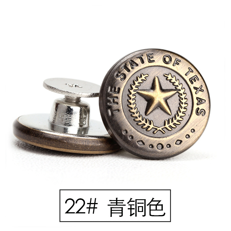 Botón de los pantalones vaqueros botón de la cintura ajustable desmontable modificación de la cintura artefacto redondo hebilla de metal pantalones fijos