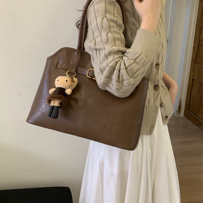 外出手拎包包女2025新款高级感复古通勤女包秋冬百搭大容量托特包|undefined