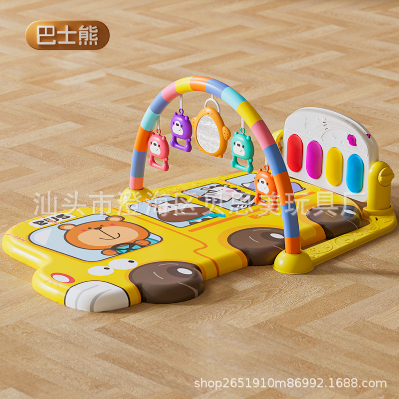Alfombra de Juego y Gimnasio para Bebés con Piano Musical y Luces