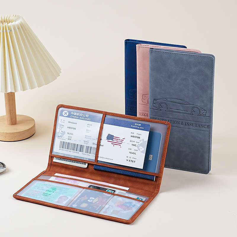 Ailun New Document Bag Card Bag Car Registration and Insurance Holder Multifunctional Pu Car Document Document Holder