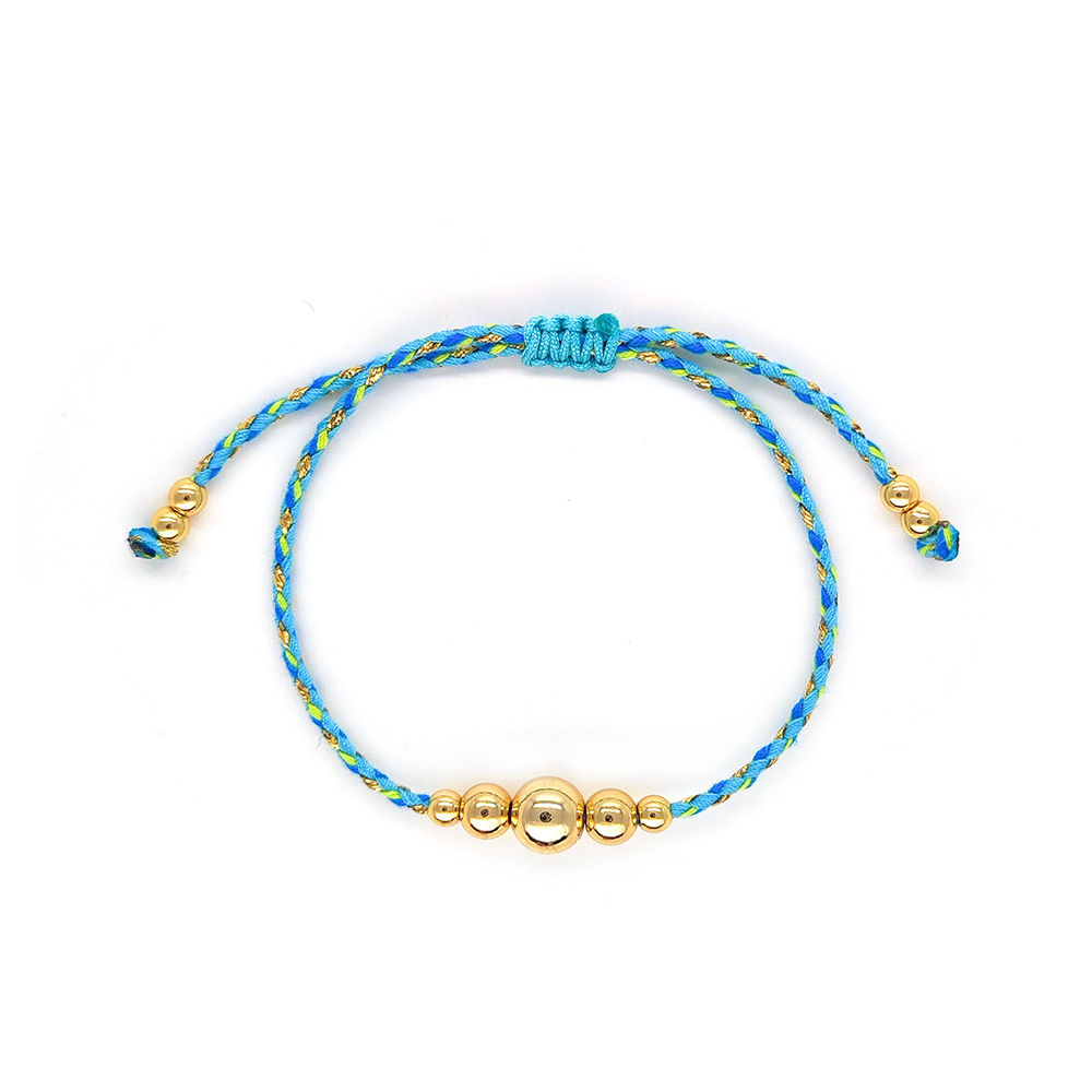 8g Weight 18K Gold Plated Plating Material Bracelets Classification cotton rope Chain Material Cord String Chain Type 1 Piece Quantity Daily Occasion cotton rope, Copper Material Geometric Pattern All Seasons Season Women's Gender Knitting Design IG Style, Simple Style Style IG Style Simple Style Geometric 18K Gold Plated Cotton Rope Copper Cord String String Bracelets Wholesale 12