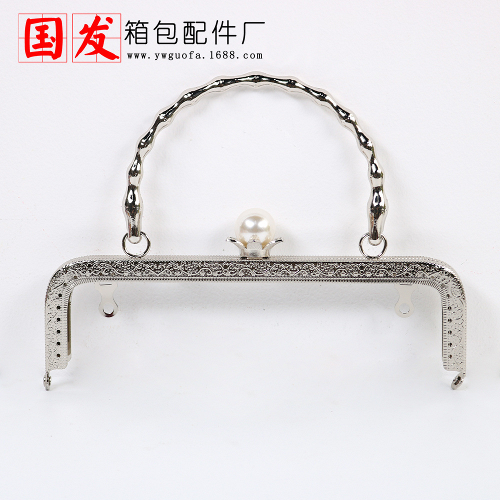 20cm cuadrada cabeza de perla en relieve bambú brazalete oro sol clavos de perla brazalete de bambú