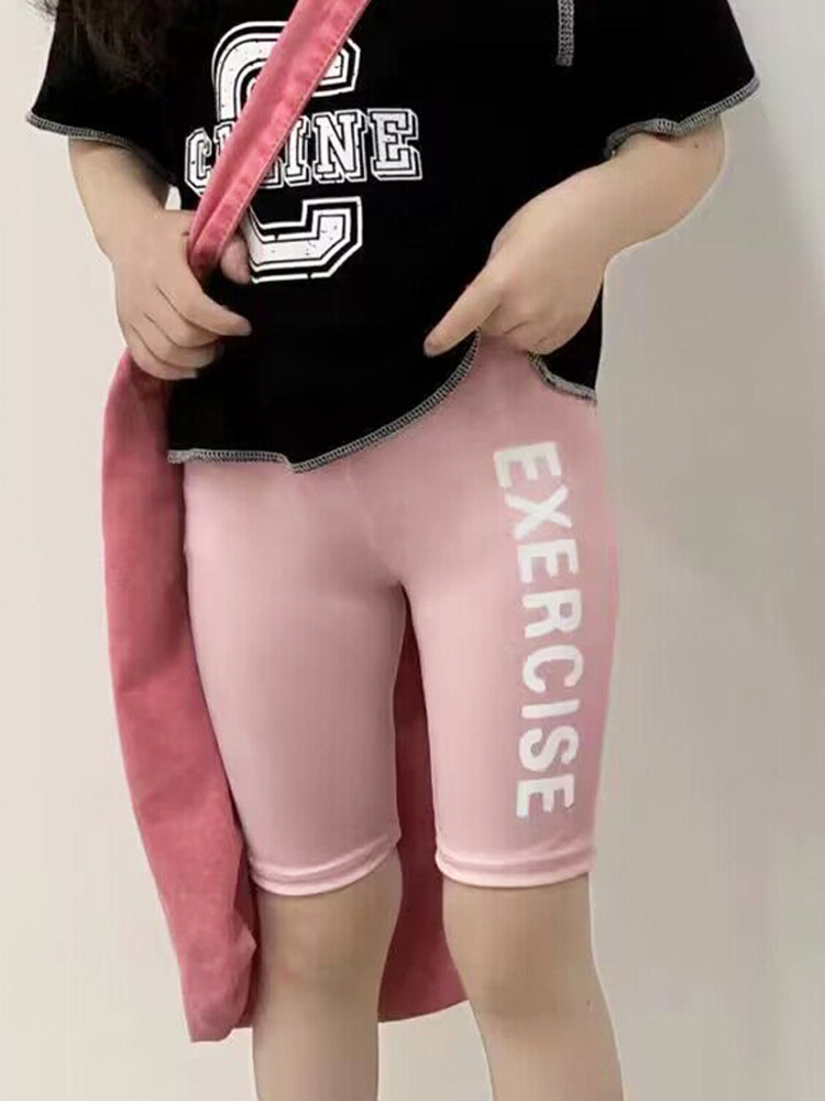 Children's Summer New Style Boys and Girls Outdoor Sun Protection Sports Pants Cycling Pants Elastic Soft Slimming Bottoming Shorts
