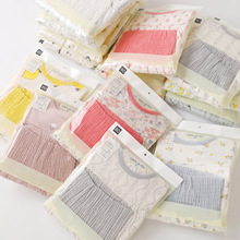 外贸日单夏季儿童套装 纯棉生日城短袖护肚七分裤女童家居服