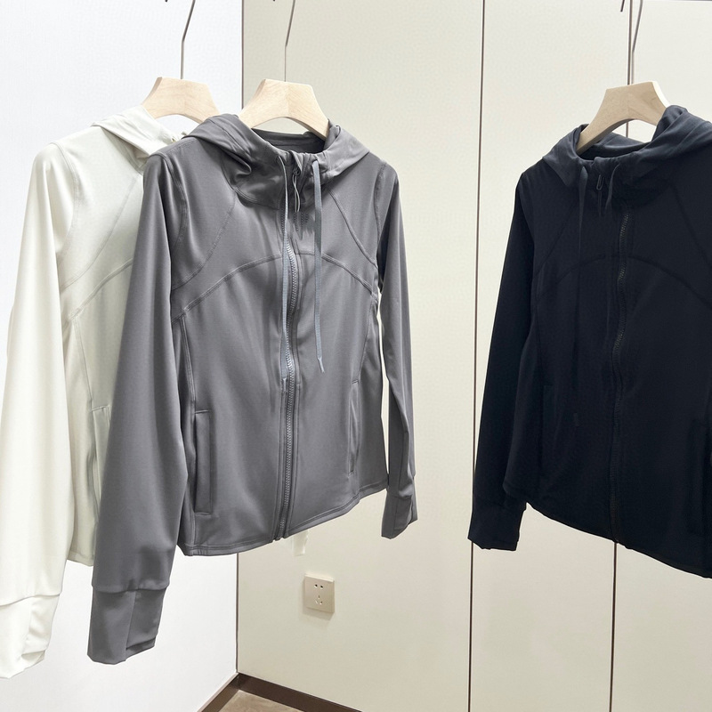25秋季新款女士连帽修身显瘦运动夹克拉链开衫瑜伽服外套0813d11|undefined