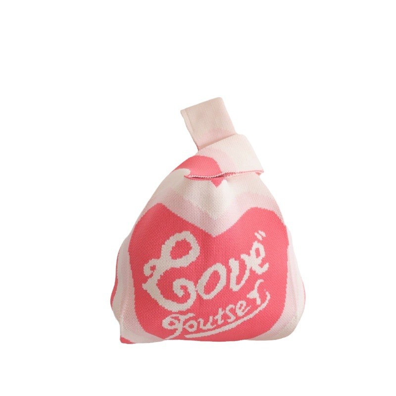 두꺼운 하이 퀄리티 니트 백 니트 가방 니트 핸드백 핸드백 니트 토트 백 니트 손 선물 가방