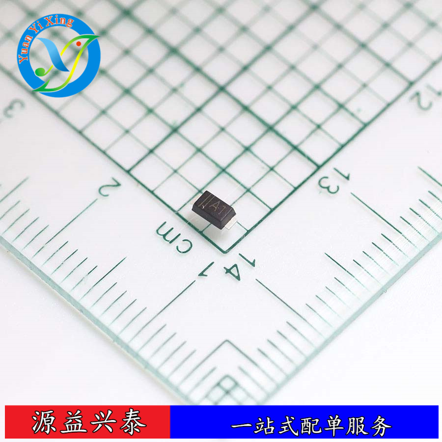1N4001 丝印:A1 SMA 1A电流 半导体 整流管IC 2K/盘 晶导微 原装
