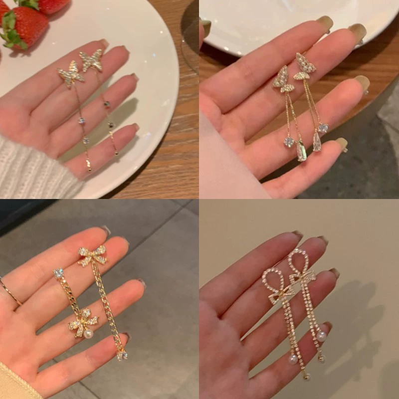 Дизайнерские серёжки из жемчуга, тренд сезона, японская и корейская, интернет-знаменитость, стиль высокого качества