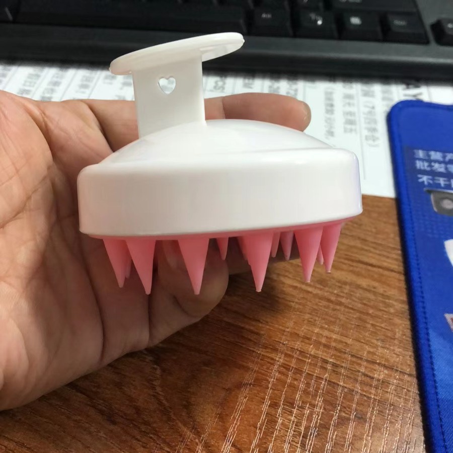 Temu en nombre del champú de pelo artefacto lavado de cuero cabelludo masaje champú peine champú cepillo masajeador peine de silicona rascador de pelo