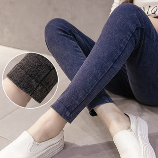 631# spring and autumn maternity pants maternity clothes wash feet belly support pants stretch belly support Denim trousers maternity clothes fashion mom