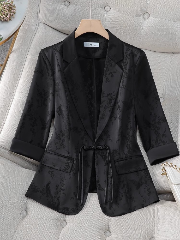 Abbigliamento da donna Giacca da abito di alta qualità 2024 Giacca da abito sottile casual slim fit in stile occidentale estiva_voghion.com